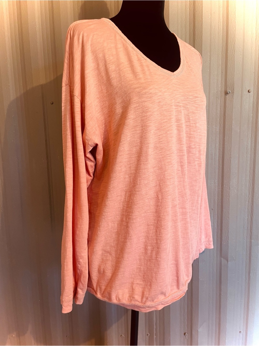 EILEEN FISHER GARNET HILL Top Sleepwear Pajama Shirt 100% Cotton Melon sz XL